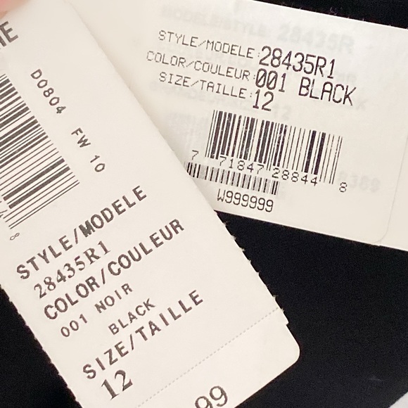 BNWT Jones NY Black Trench Coat Double Breasted Double Removable Liner - Picture 10 of 10